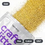 Hemway Craft Glitter Gold 100g Fine Glitter for Resin Crafts Cosmetics view 4