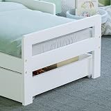 Junior Vida Taurus Wooden Toddler Bed Frame with Storage Drawer - White view 7