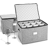 storageLAB Wine Glass Storage Containers, Hard