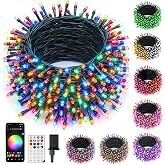 Minetom 82ft 250LED Smart Color Changing Christmas Halloween Tree Lights | LED RGB Outdoor String Twinkle Lights, 16 Million Adjustable Colors Smart Fairy Lights with App &amp; Timer for Xmas Tree Party