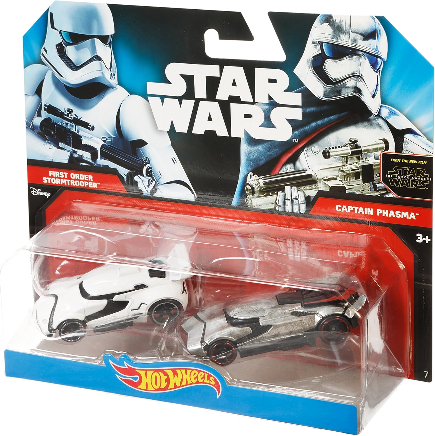 Star Wars Hot Wheels Cars - First Order Stormtrooper & Captain Phasma, Multicolor - Image 5