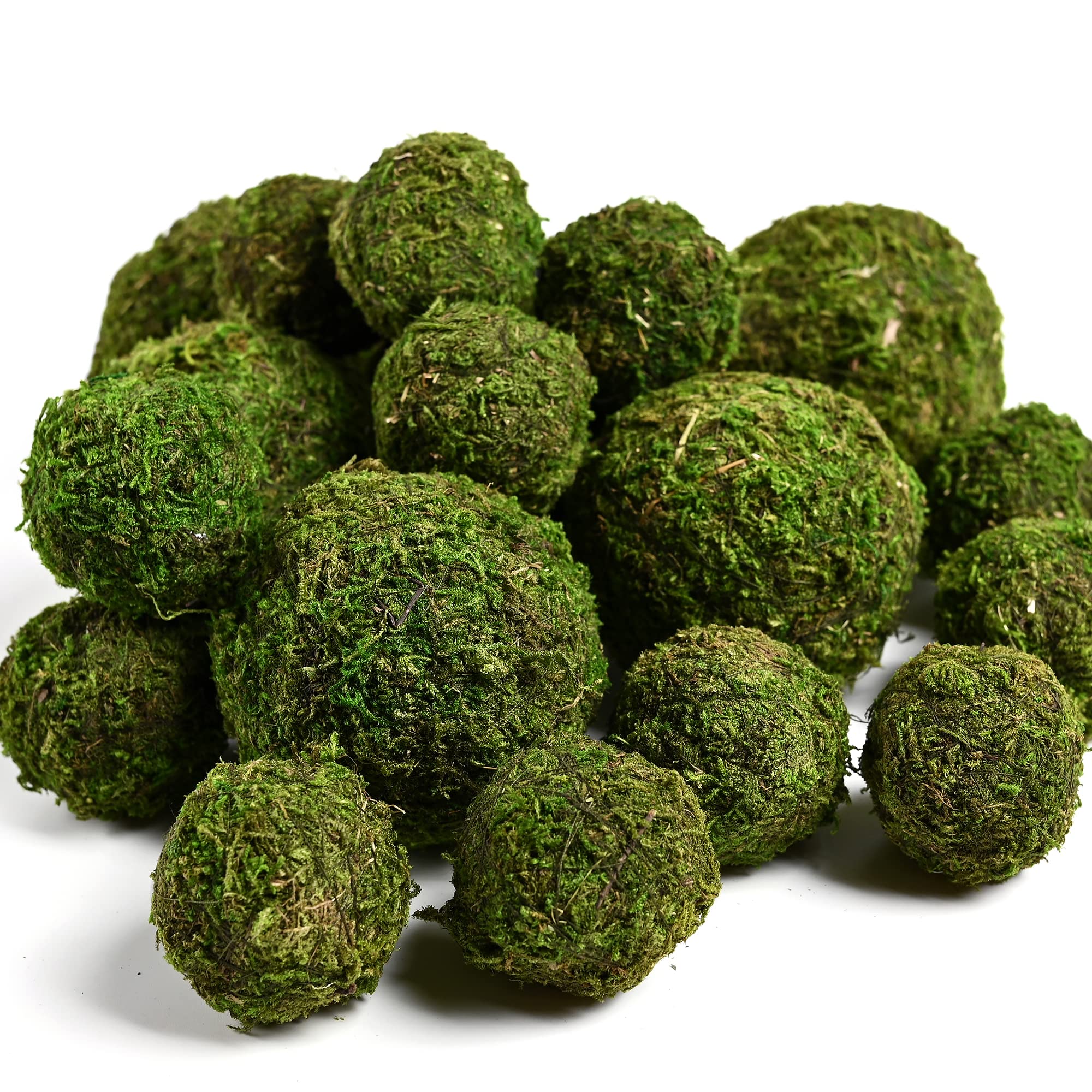 Photo 1 of *MINOR DAMAGE - USED*
Usmola 18pcs Fake Moss Balls, 6pcs 3.2" Faux Green Balls + 12pcs 2" Artificial Moss Decorative Balls for Centerpiece Bowls (Fresh Green)