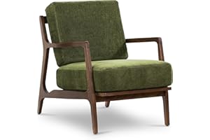 POLY & BARK Verity Lounge Chair, Distressed Green Velvet