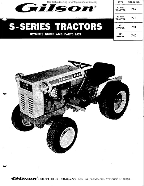 Amazon Com Gilson Vintage S Series Tractor Maintenance N