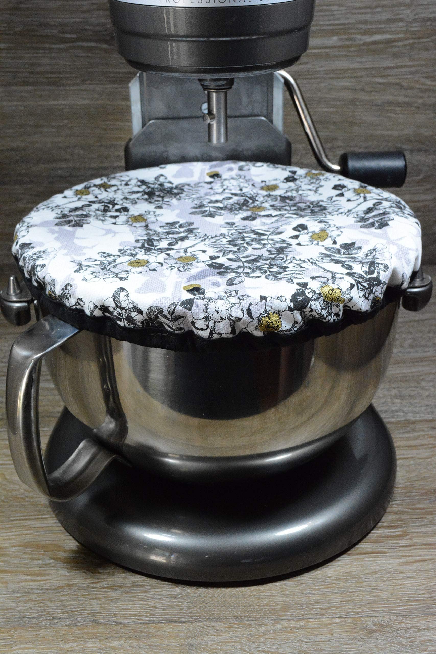 Reusable Bowl Cover, 1 Medium, Stand Mixer Cover, Sustainable and Eco-Friendly, Golden Blooms