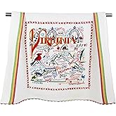Catstudio Virginia Dish Towel - U.S. State Souvenir Kitchen and Hand Towel, Perfect Tea Towels for Virginal Lovers, Travel Souvenir, Housewarming Gifts, Couple Gifts