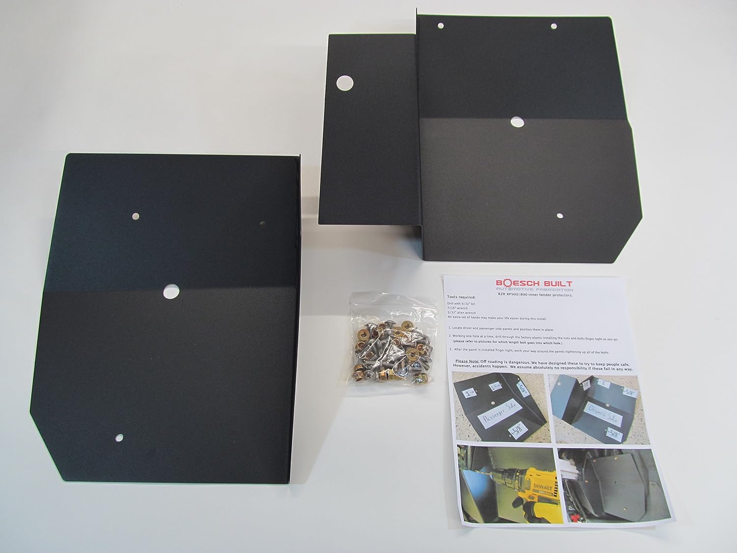 Amazon.com: B2 Fabrication Polaris RZR XP900 XP 900 inner fender guards,  stick protection, armor accessories: Automotive