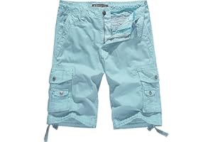 WenVen Men's Cotton Twill Cargo Shorts Classic Relaxed Fit- Reg and Big & Tall Sizes