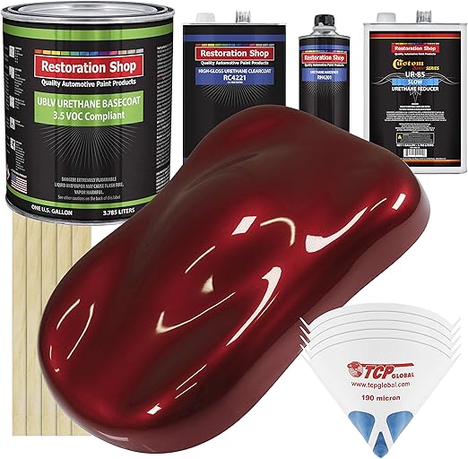 Amazon.com: Restoration Shop - Fire Red Pearl Low VOC Urethane Basecoat
