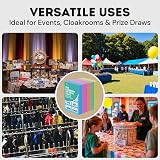 Coselena 5-Pack Cloakroom and Raffle Ticket Books 1-1000 Assorted Colours view 6