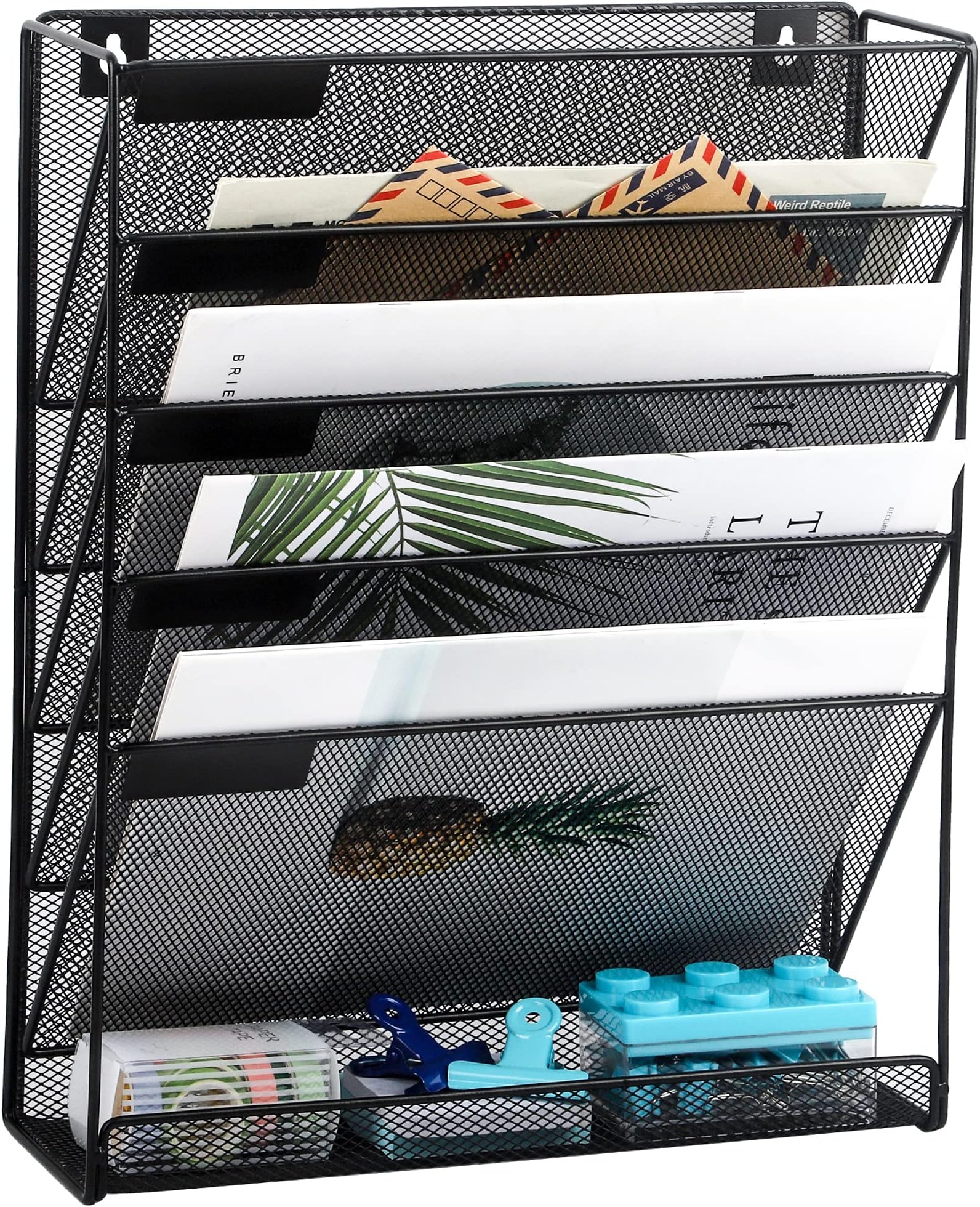 EASEPRES File Organizer Mesh 5Tier Black Hanging File Organizer