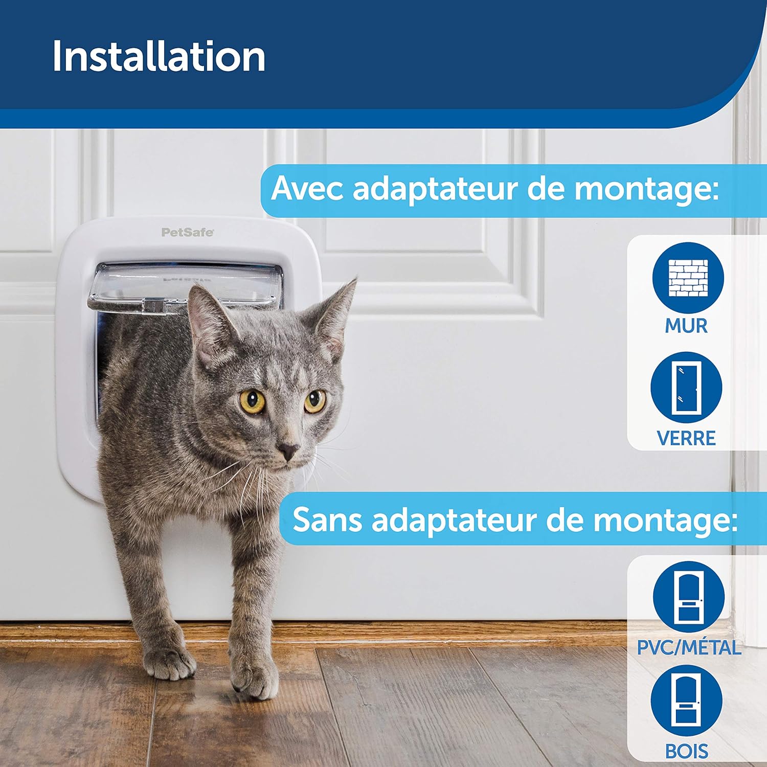 Petsafe Chatiere A Verrouillage Manuel Pour Chat Installation Facile Verrouillage Manuel A 4 Voies Pour Chats Jusqu A 7 Kg Econome En Energie Adaptable Accessoires Disponibles Plastique Blanc Amazon Fr Animalerie