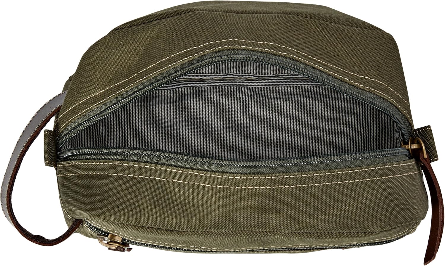 Timberland Men's Toiletry Bag Canvas Travel Kit Organizer, Olive, One Size