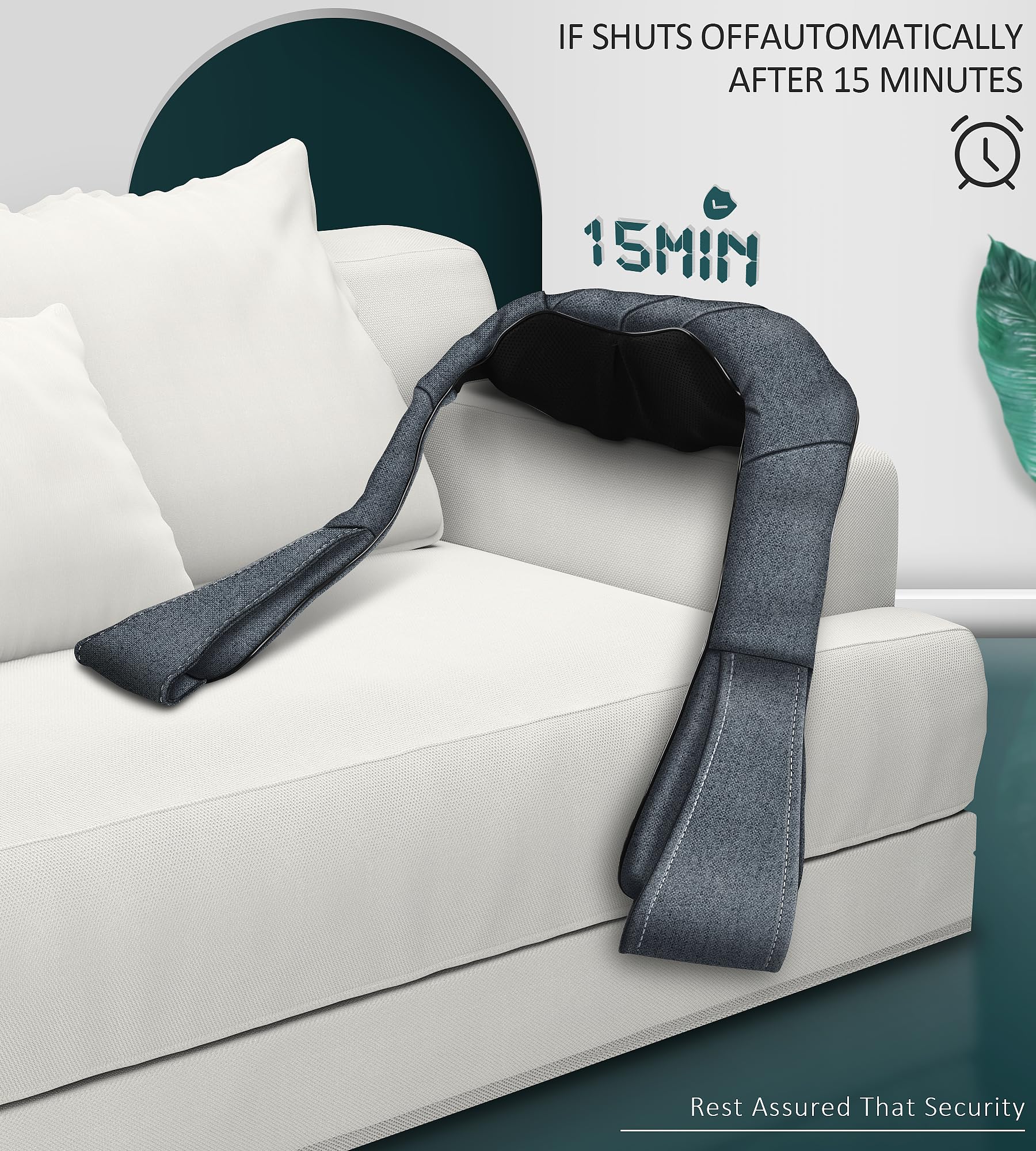 Mo Cuishle Shiatsu Neck and Back Massager with Heat – Deep Kneading for Shoulder and Neck – Ideal Gift for Men, Women, Mom, Dad Him & Her – Perfect for Christmas, Mother's Day, Father's Day, Birthdays