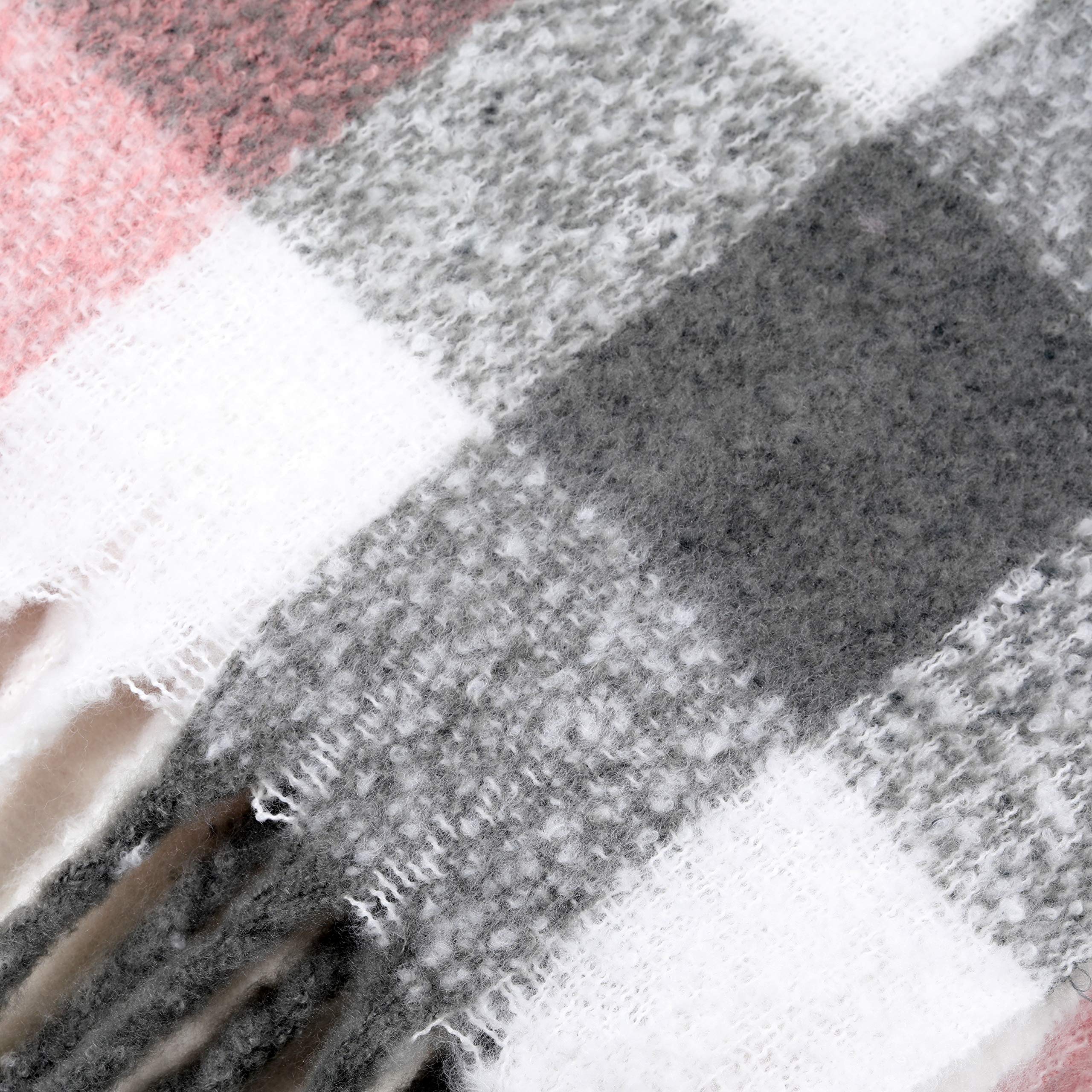 Damen Maedchen Langer Schal 250cm*70cm Deckenstoffschaln Schalcape Winter Schal mit Fransen und spitzen Enden XXL (Rosa, One size)