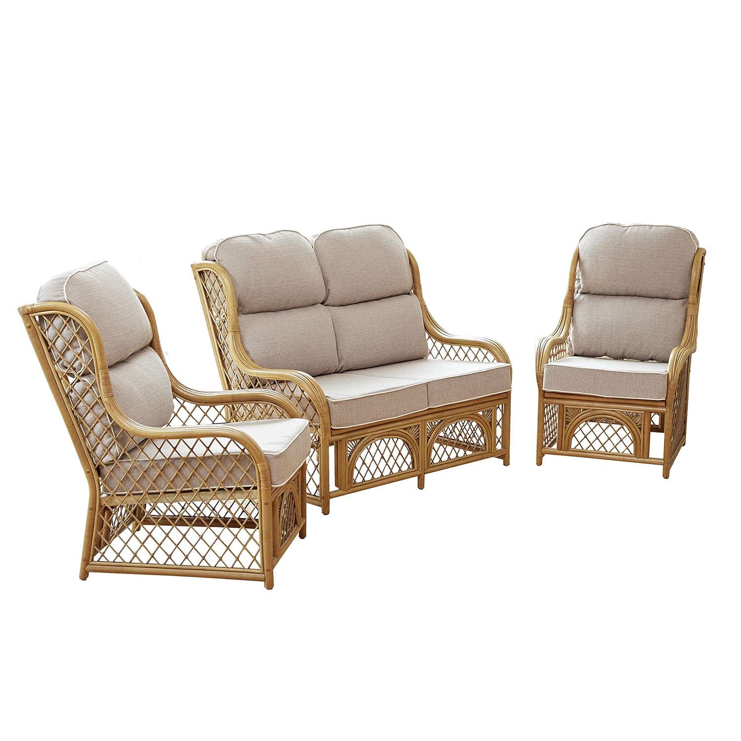 Alfresia Cadiz Cane Conservatory Furniture Suite Set with Luxury