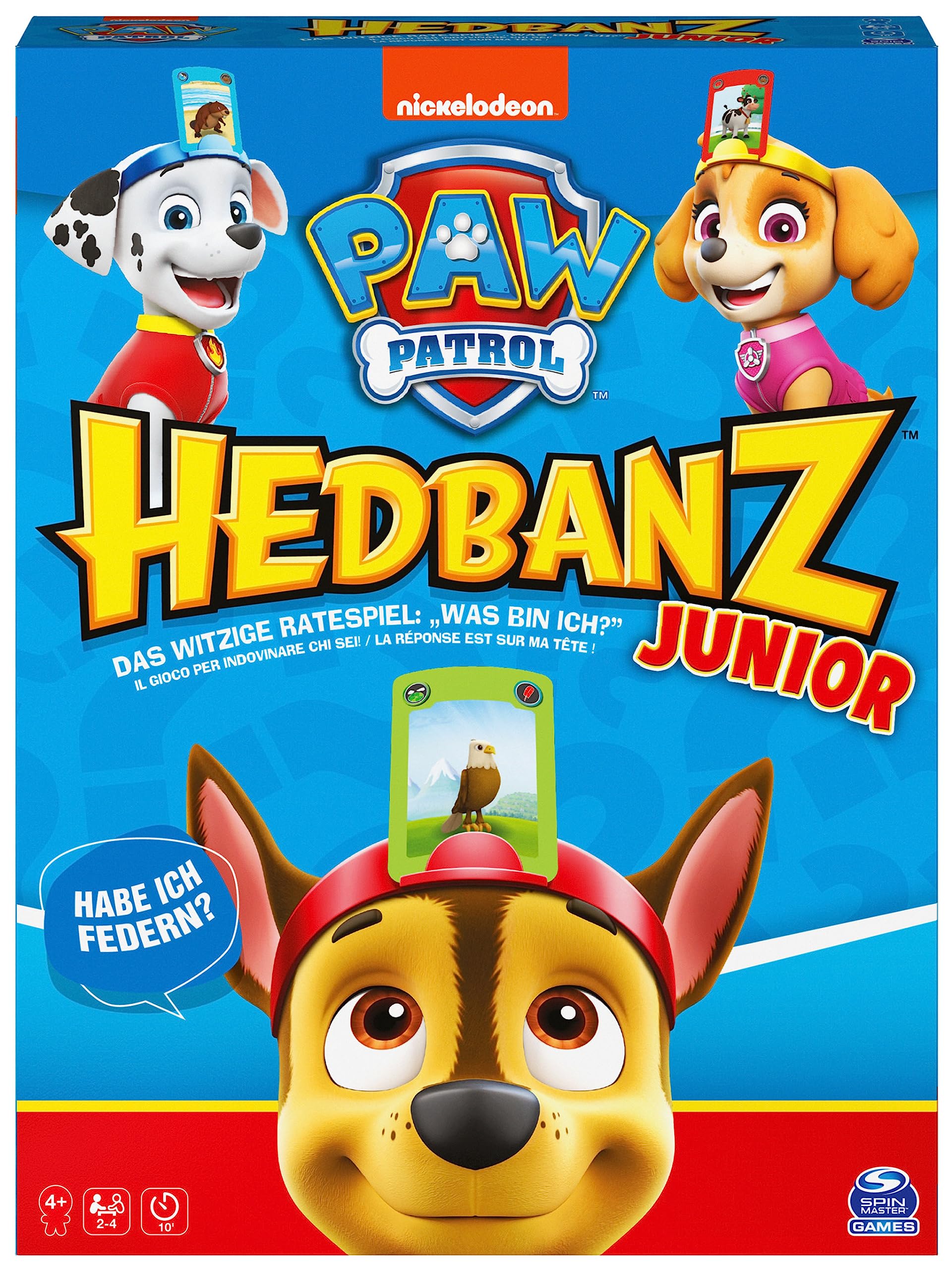 Hedbanz Junior PAW Patrol, Picture Guessing Board Game, for Families and Kids Aged 5 and Up