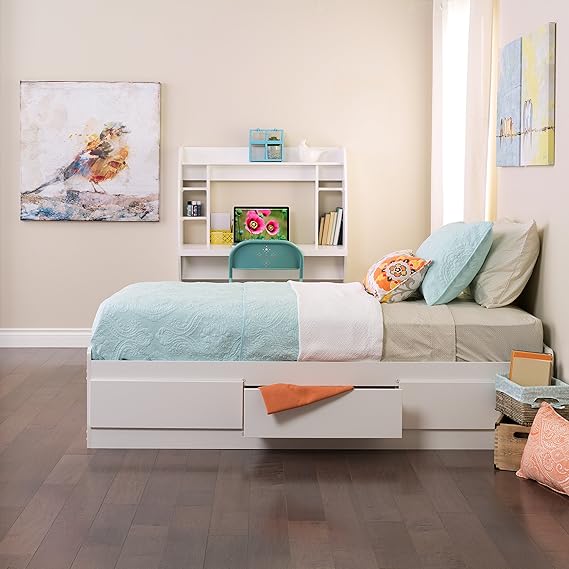 Prepac Wbt 4100 2k Twin Mate S Platform Storage Bed With 3 Drawers White Amazon Ca Home Kitchen