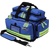 Kemp USA Large Trauma EMS Bag Royal Blue 600D Nylon EMT Medical Kit Bag | 600D Nylonrauma Bag with Multiple Compartments for EMTs and First Responders Emergency Medical and Preparedness Carrier
