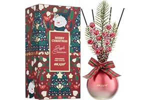 Airkeep Reed Diffuser Set, 5.07 oz(150ml) Apple Cinnamon Christmas Scented Diffuser with 8 Oil Diffuser Sticks,Home Fragrance Essential Oil Reed Diffuser for Home Room Bathroom Shelf Decor