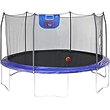 Skywalker Trampolines 15-Feet Jump N' Dunk Trampoline with Safety Enclosure and Basketball Hoop
