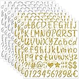 648 PCS Gold Letter Stickers Glitter Alphabet