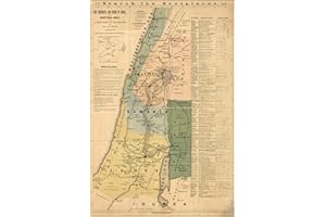 HISTORY GALORE 24"x36" Gallery Poster, bible Map of jesus in israel Palestine 1881