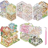SYCARON 3D Sticker Scene Book, 20 Sets Make Your Own Scenes DIY 3D House Stickers for Adults Various Themes, Set B