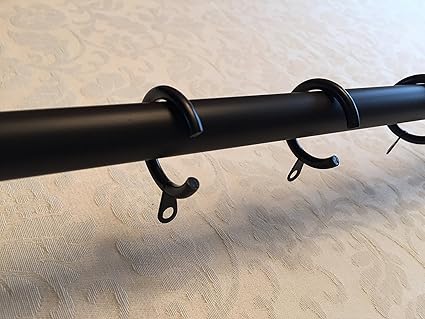 Prl Black C Split Passing Curtain Rings For 25mm To 30mm Thick