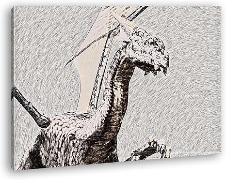 Simpatico Effetto Drago Disegno Su Tela Motivo Gia Incorniciato Su Cornice In Vero Legno Stampa Digitale Di Alta Qualita Con Cornice Nessun Poster O Poster 1x80 Amazon It Casa E Cucina