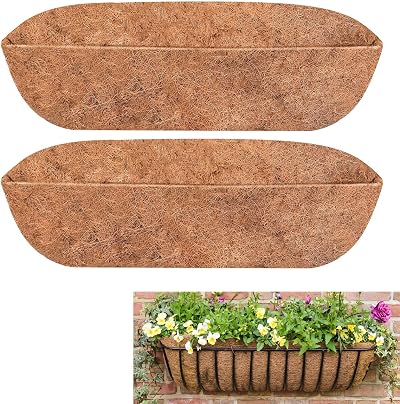 Qianderer 2Pcs Coco Liner for Troughs 48In Wall-Mount Plants