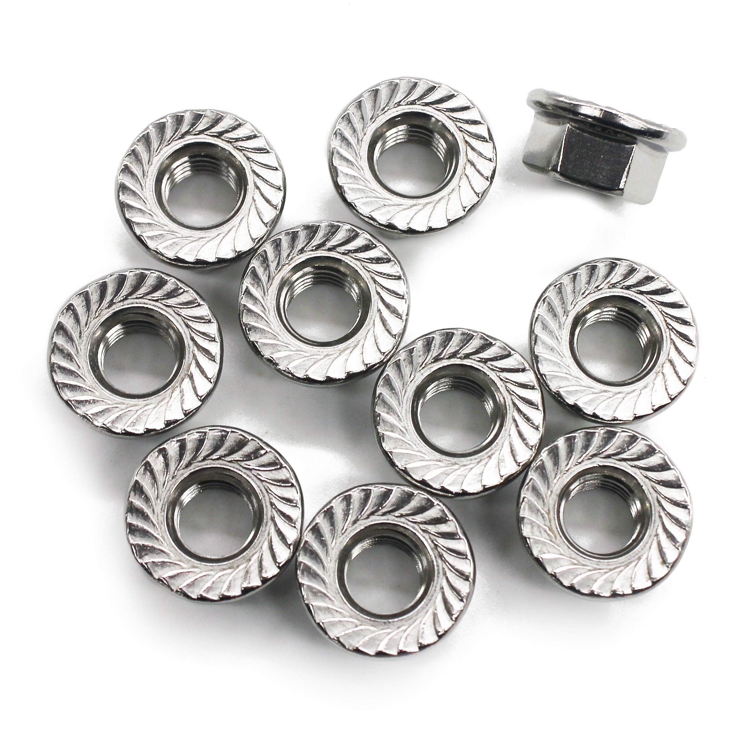 Lock Nut in Accordance with DIN 6923 with Flange and Locking Teeth - A2 Stainless Steel