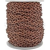 CleverDelights 4x6mm Cable Chain - Antique Copper Color - 30 Feet