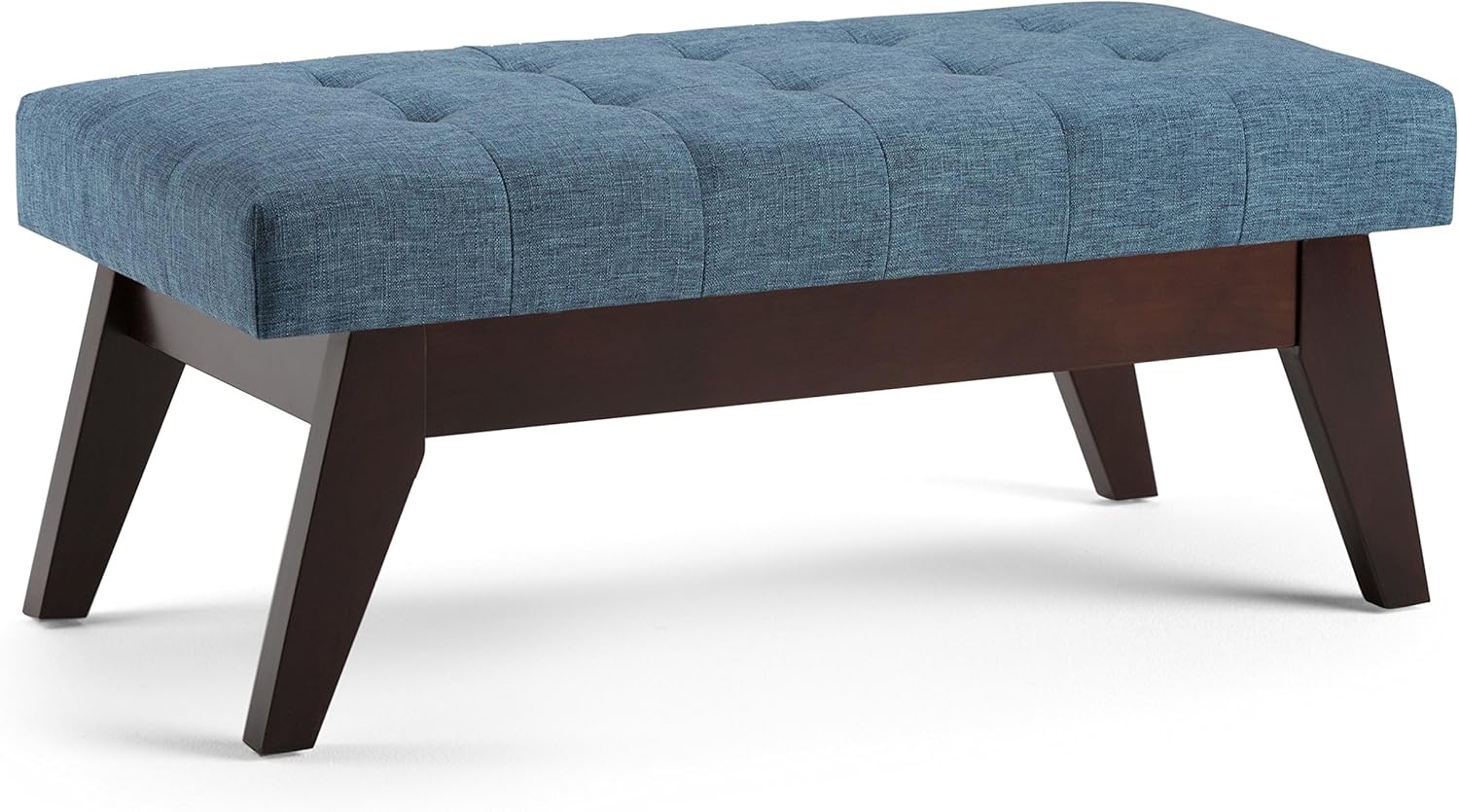 Simpli Home Draper Mid Century Tufted Ottoman, Denim Blue Amazon.ca