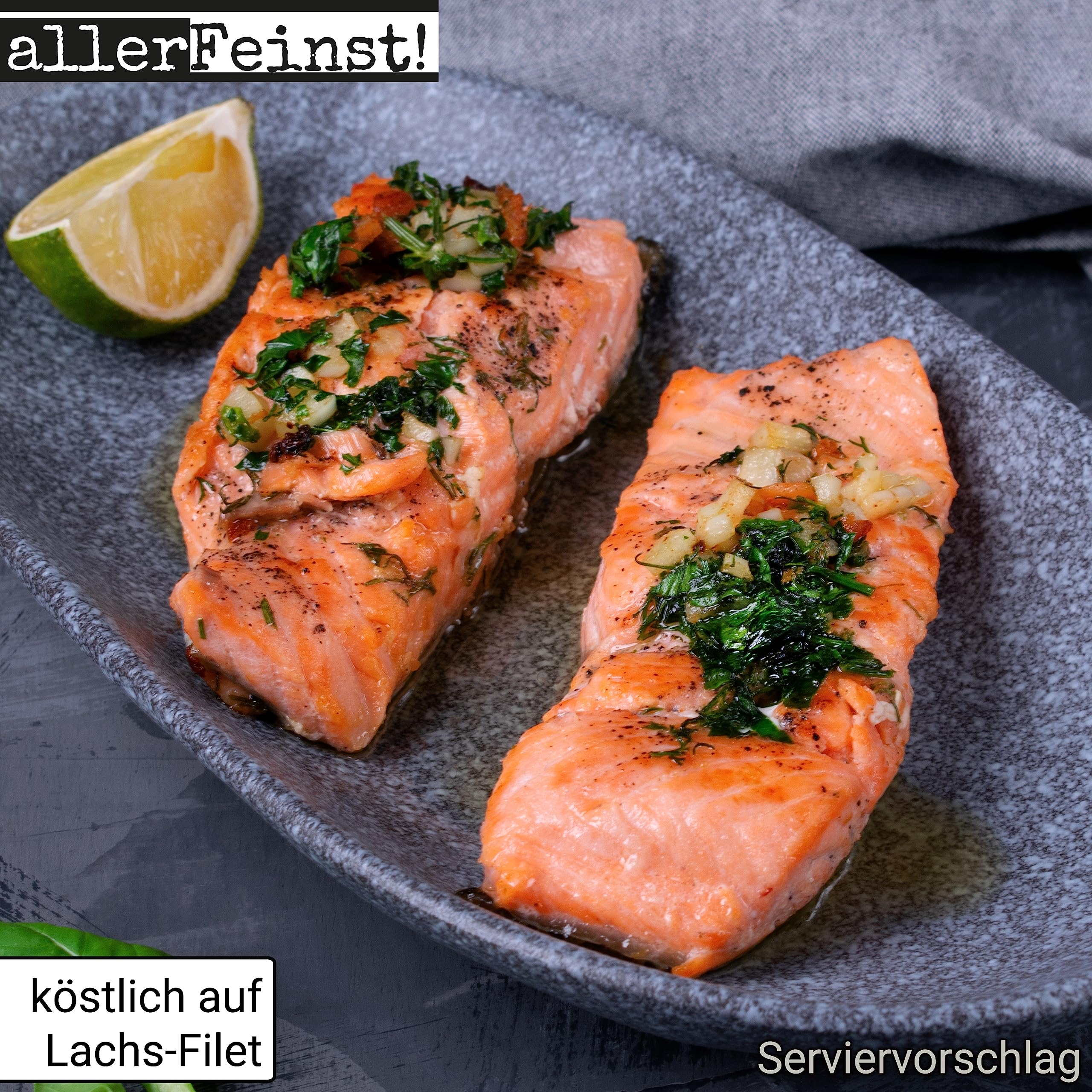 allerFeinst! - Premium Kräuterbutter Gewürz mit Röstzwiebeln - Gewürzzubereitung - für köstliche Kräuter Butter und mehr, 1er Pack (1 x 80g) 9