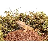 LUVCOSY Reptile Coconut Fiber Substrate & Forest Moss Combo Clean Bedding Accessories for Bearded Dragon/Snake/Lizard/Gecko/T