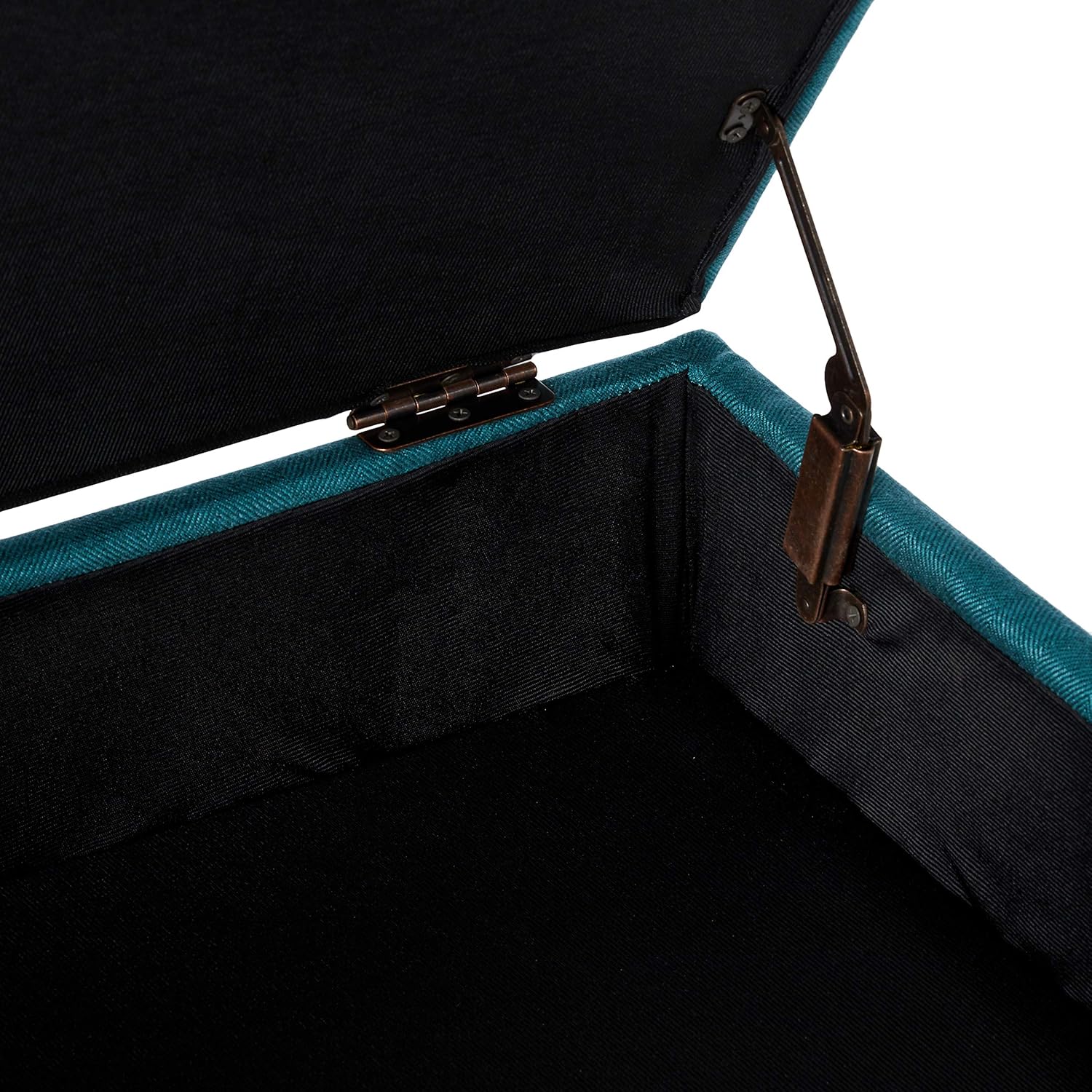 Christopher Knight Home Zahra Fabric Storage Ottoman, Teal / Dark Brown: Kitchen & Dining