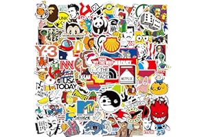 QQUK 106pcs Random Stickers Pack Adults Teens Kids Waterproof Sticker Decals for Skateboard Helmet Laptop Bicycle Hypebeast Bomb Stickers