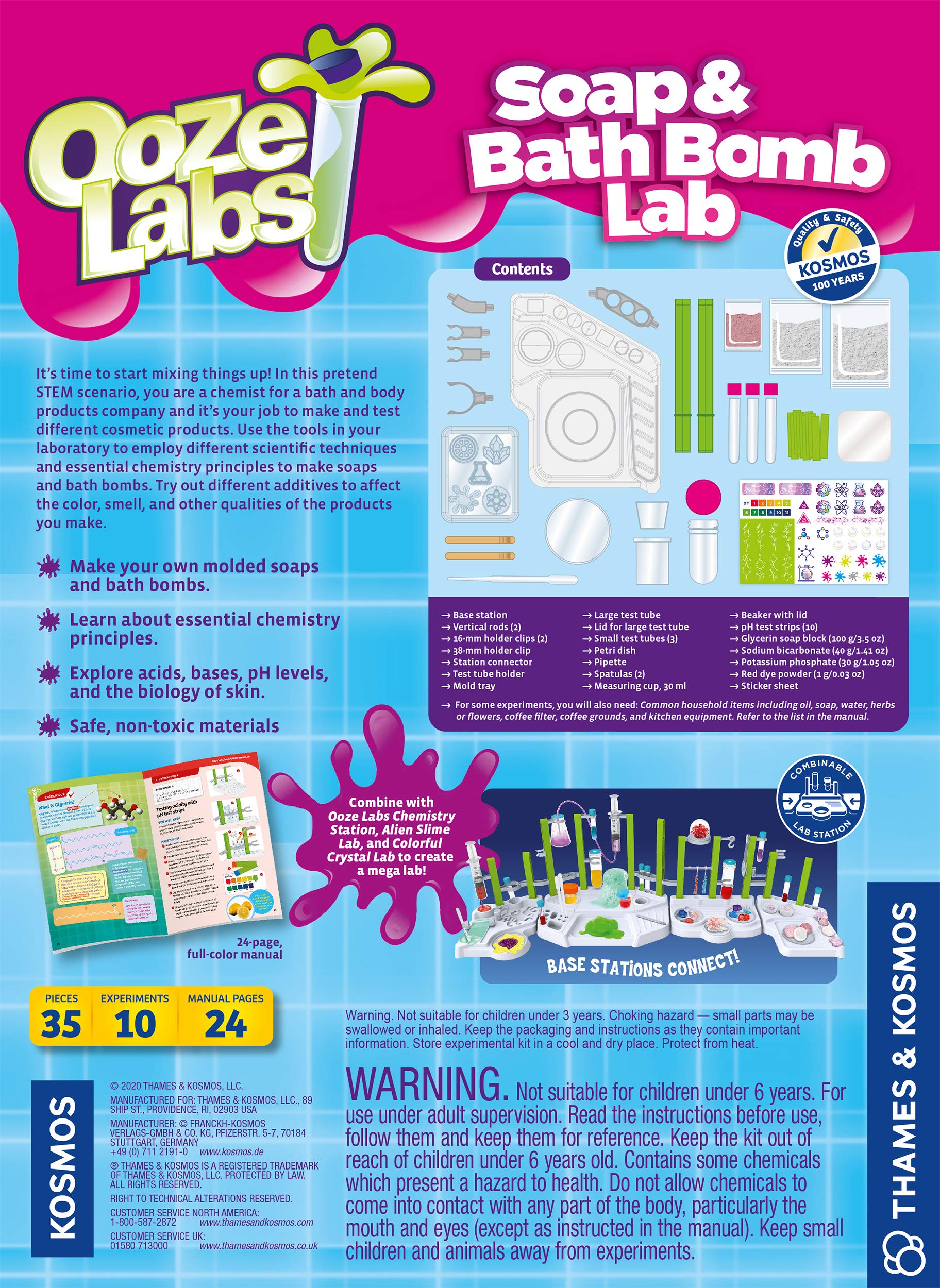 Thames Kosmos Ooze Labs: Soap Bath Bomb OPEN BOX