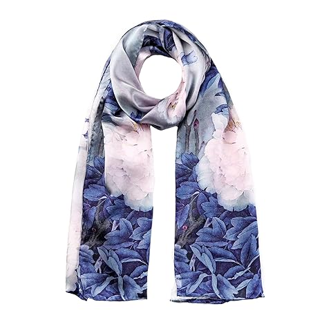 Seidenschal Damen 100% Seide, 20+ Bunte Luxuriöse Schals, Warm & Weich, als Stola Seidentuch Halstuch Pashmina - 172 * 55cm