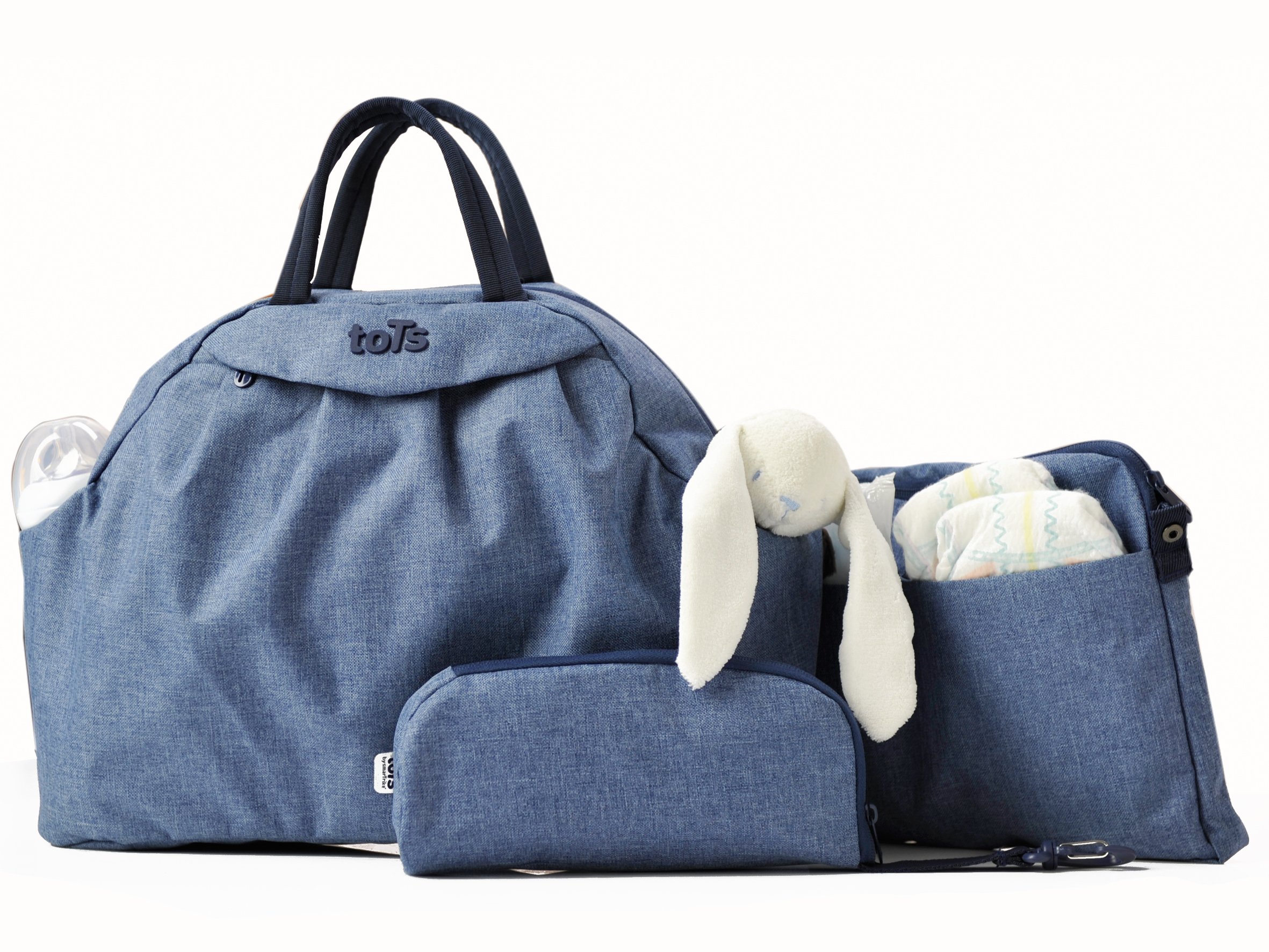 Chic Baby Changing Bag/Bag in Bag 45 x 14 x 32 cm with Range of Accessories Blue