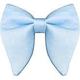 Branduce Solid Color Oversize Pre-tied Bow Tie Quality Adjustable Tuxedo Bowtie for Men Party Wedding