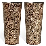KOL 28" H. Tall Metal Cone Planters with Inner Pots