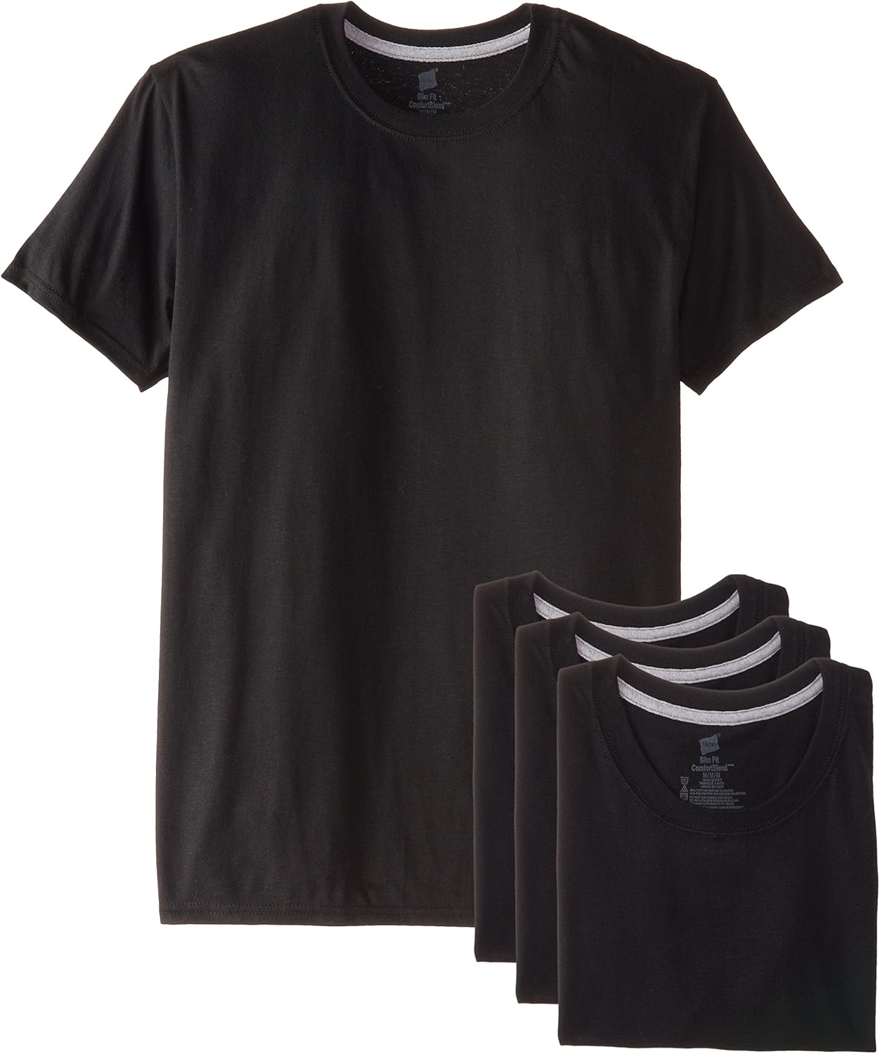 hanes men's slim fit t shirts