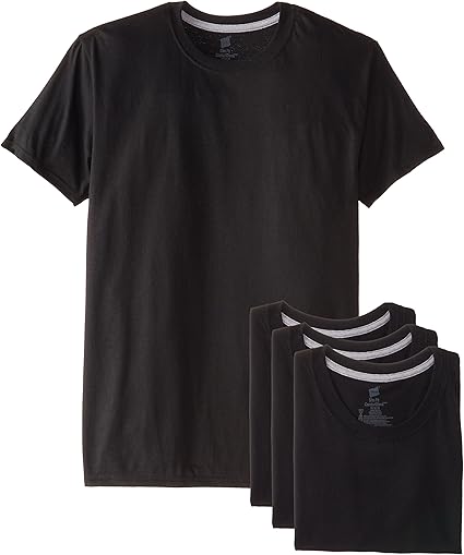 Hanes Men's 4 Pack Ultimate Black Slim Fit Crew T-Shirt: Amazon.ca: Clothing & Accessories