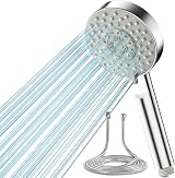 Magichome High Pressure Shower Head with 2M Hose, 5 Spray Modes Turbocharged
