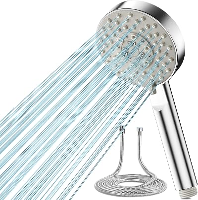 Magichome High Pressure Shower Head with 2M Hose, 5 Spray Modes Turbocharged