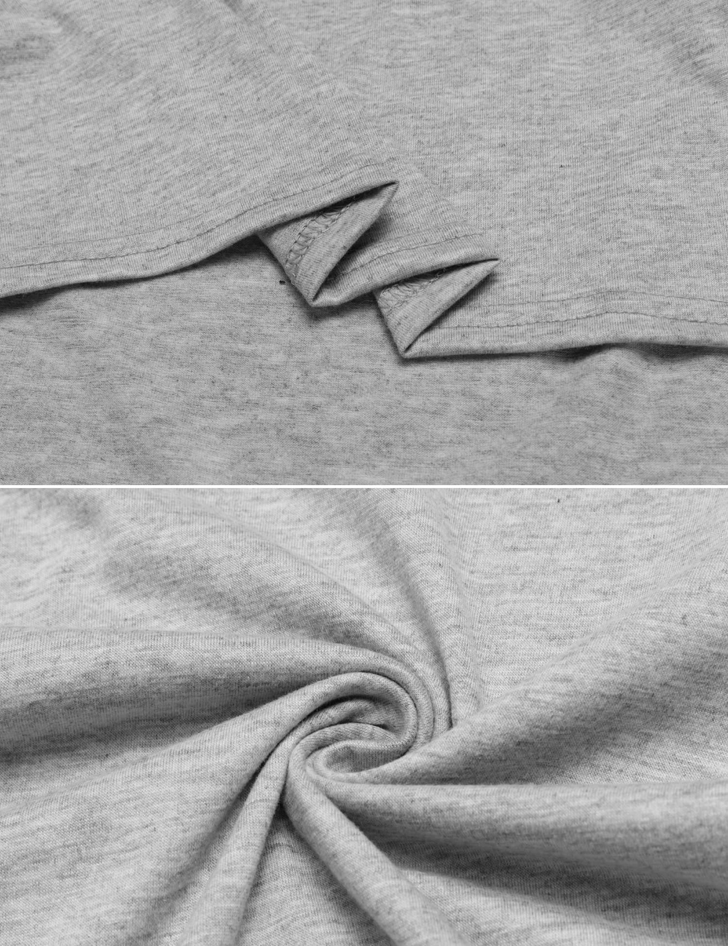 ELESOL Women V Neck Sleeveless Loose Fit Side Split Tassel Tank Top Gray XXL