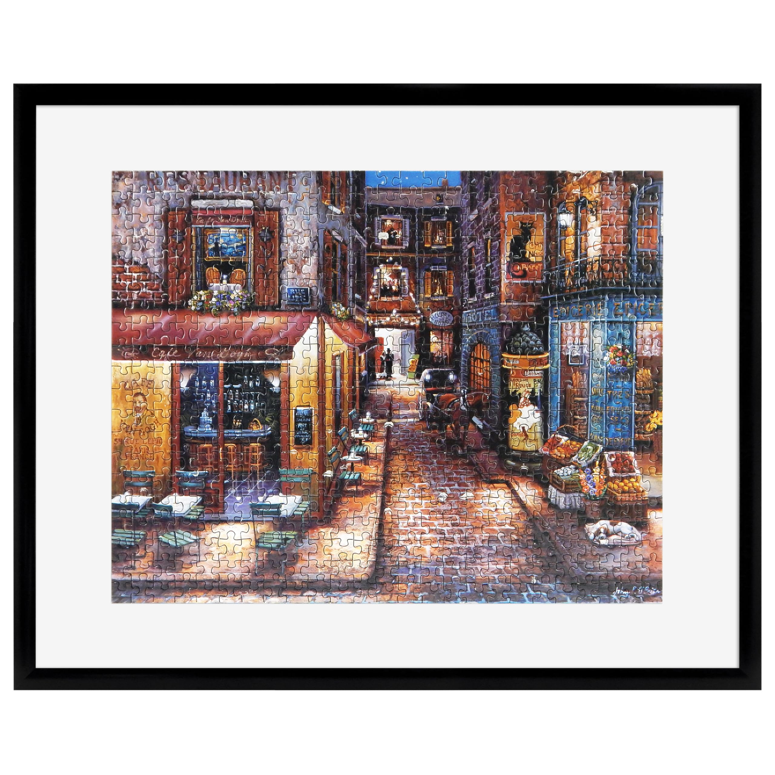 Photo 1 of ***PLASTIC COVER IS CRACKED***MCS 24x30 Puzzle Frame for Finished Puzzles, Black Vertical & Horizontal Wall-Mounted Large Picture Display for Preservation (1-Pack)**PLASTIC COVER IS CRACKED**