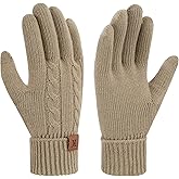 FZ FANTASTIC ZONE Womens Winter Warm Touch Screen Gloves Elastic Cuff Thermal Knit Gloves for Women Cold Weather Gifts